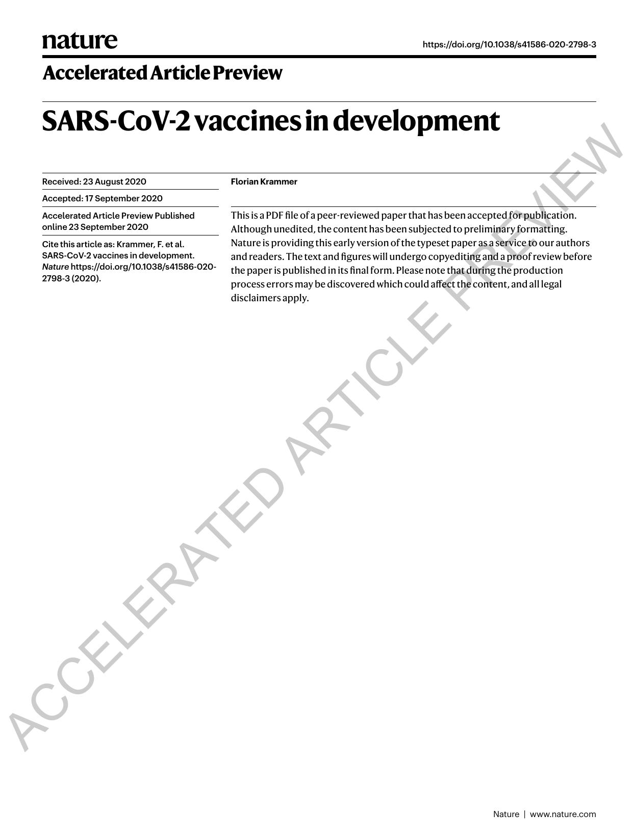 SARS-CoV-2 vaccines in development